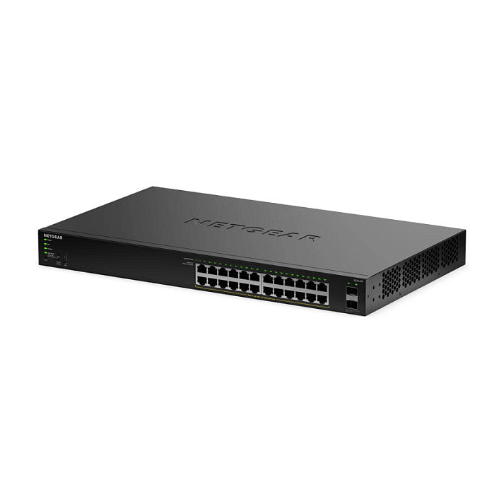 NETGEAR GS324TPv2 - Switch - 2+/L3 Lite - Smart - 24 x 10/100/1000 (PoE+) + 2 x SFP - an Rack montierbar - PoE+ (190 W)