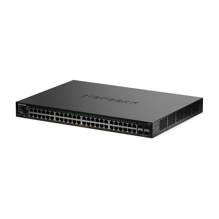 NETGEAR GS348TPv2 - Switch - 2+/L3 Lite - Smart - 48 x 10/100/1000 (PoE+) + 4 x SFP - Desktop, an Rack montierbar - PoE+ (380 W)