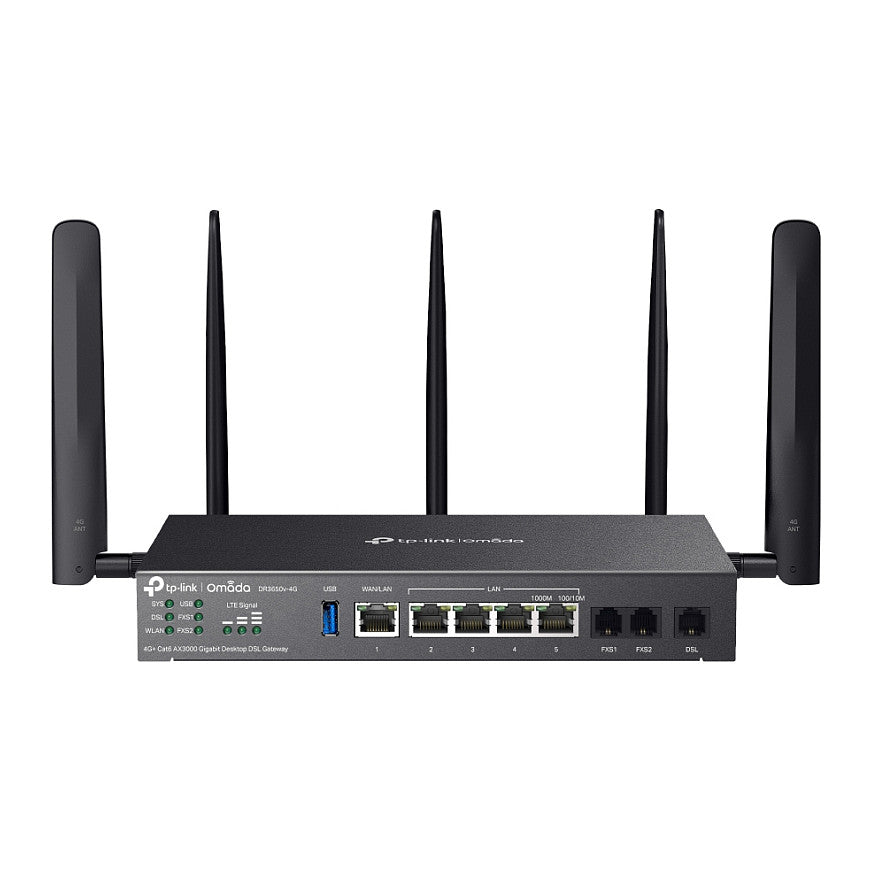 Omada DR3650v-4G AX3000 Wi-Fi 6 Gigabit Desktop DSL Gateway