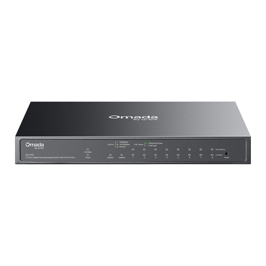 TP-Link Omada ES210GP10-Port Gigabit Easy Managed Switch 8-Port PoE+