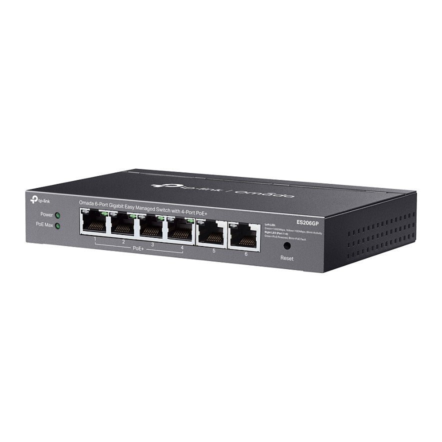 TP-Link Omada ES206GP 6-Port Gigabit Easy mgd. Switch 4-Port PoE+