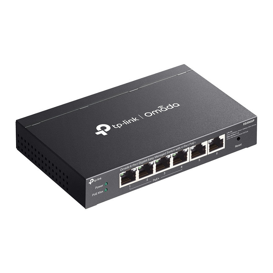 TP-Link Omada ES206GP 6-Port Gigabit Easy mgd. Switch 4-Port PoE+
