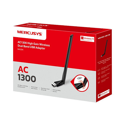 Mercusys MA30H AC1300 High Gain Wi-Fi USB Adapter