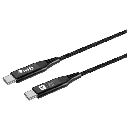Equip Kabel USB-C4.0->C Slim PD240W St/St 1.20m schwarz