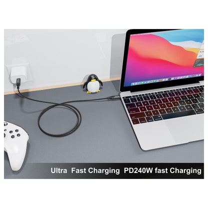 Equip Kabel USB-C4.0->C Slim PD240W St/St 1.20m schwarz