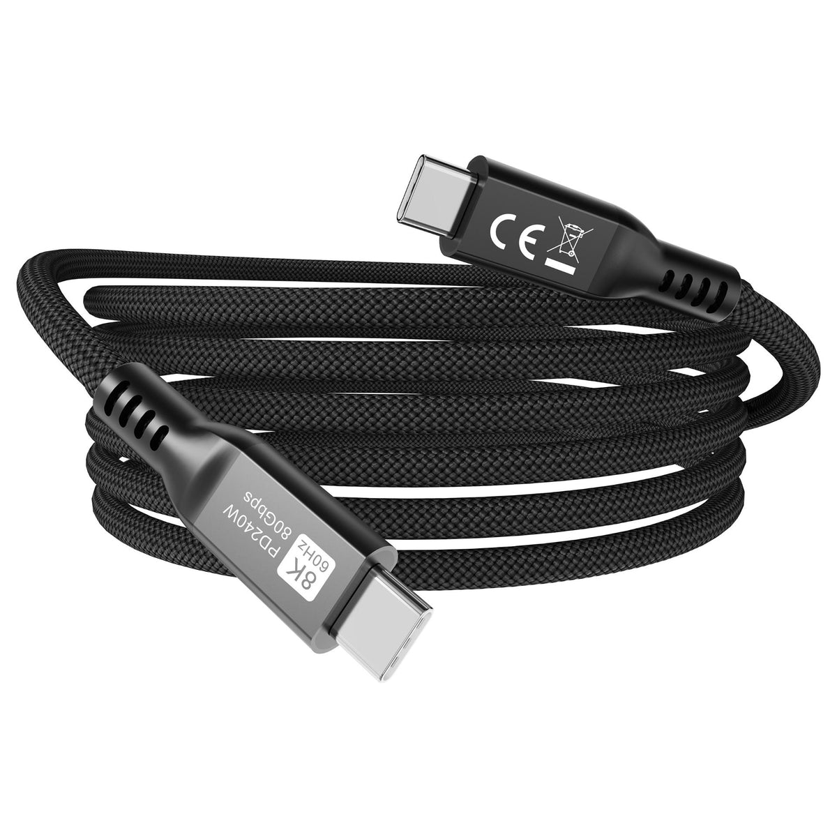 Equip Kabel USB-C4.0->C 80Gbps PD240W St/St 2.00m schwarz