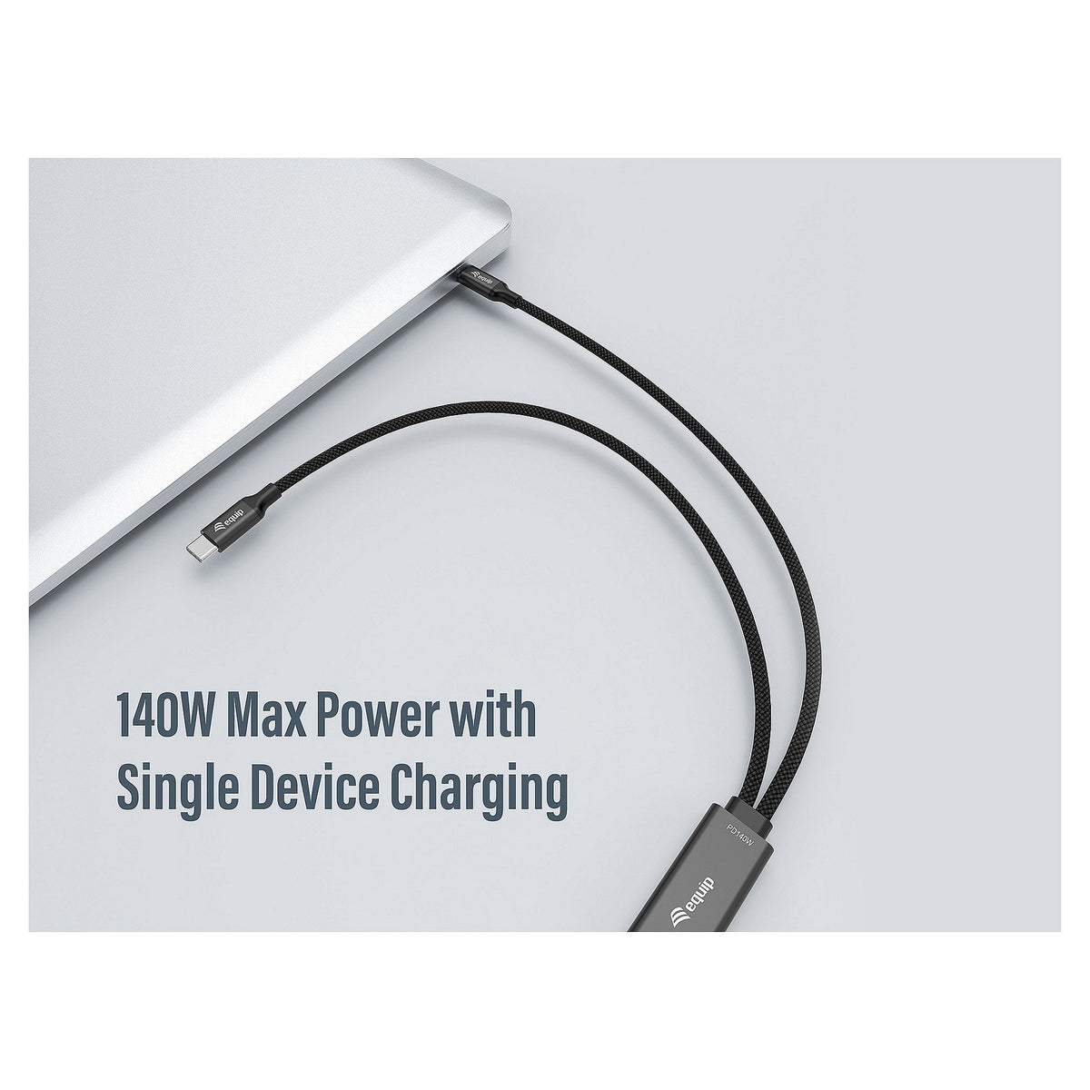 Equip Kabel USB-C4.0->C Y-Kabel PD140W St/St 1.50m schwarz