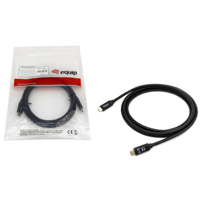 Equip Kabel USB-C3.2->C Gen1 PD60W St/St 0.50m schwarz