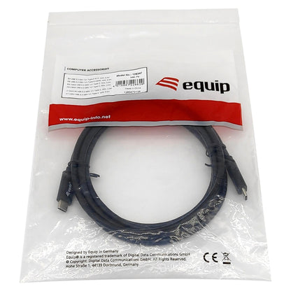 Equip Kabel USB-C3.2->C Gen1 PD60W St/St 0.50m schwarz