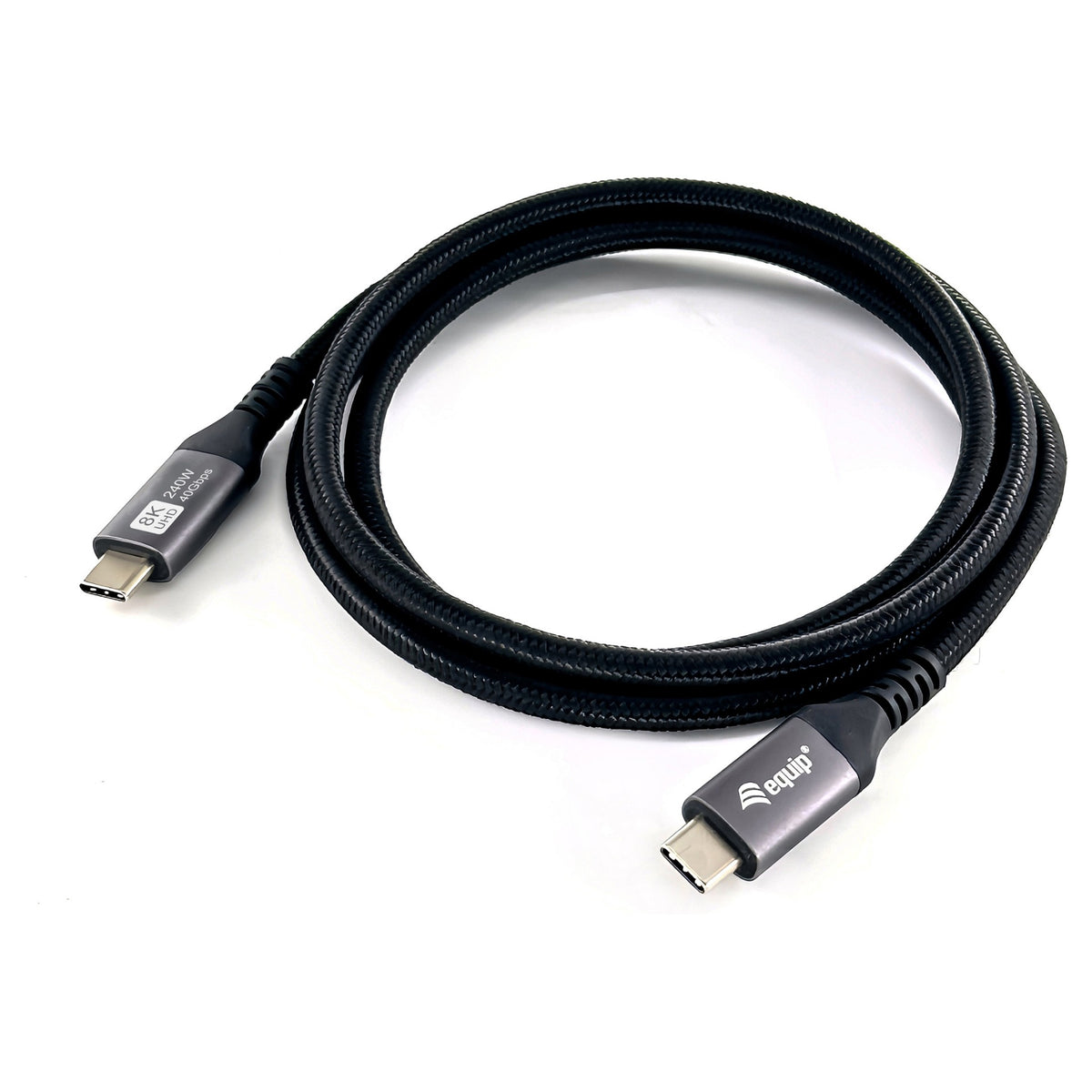Equip Kabel USB-C4.0->C 40Gbps PD240W St/St 0.50m schwarz