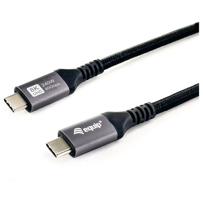 Equip Kabel USB-C4.0->C 40Gbps PD240W St/St 0.50m schwarz