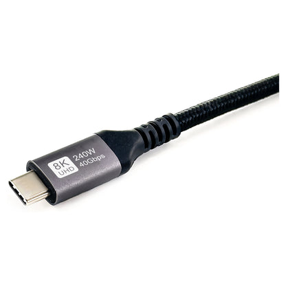 Equip Kabel USB-C4.0->C 40Gbps PD240W St/St 0.50m schwarz