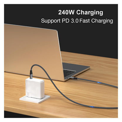 Equip Kabel USB-C4.0->C 40Gbps PD240W St/St 0.50m schwarz