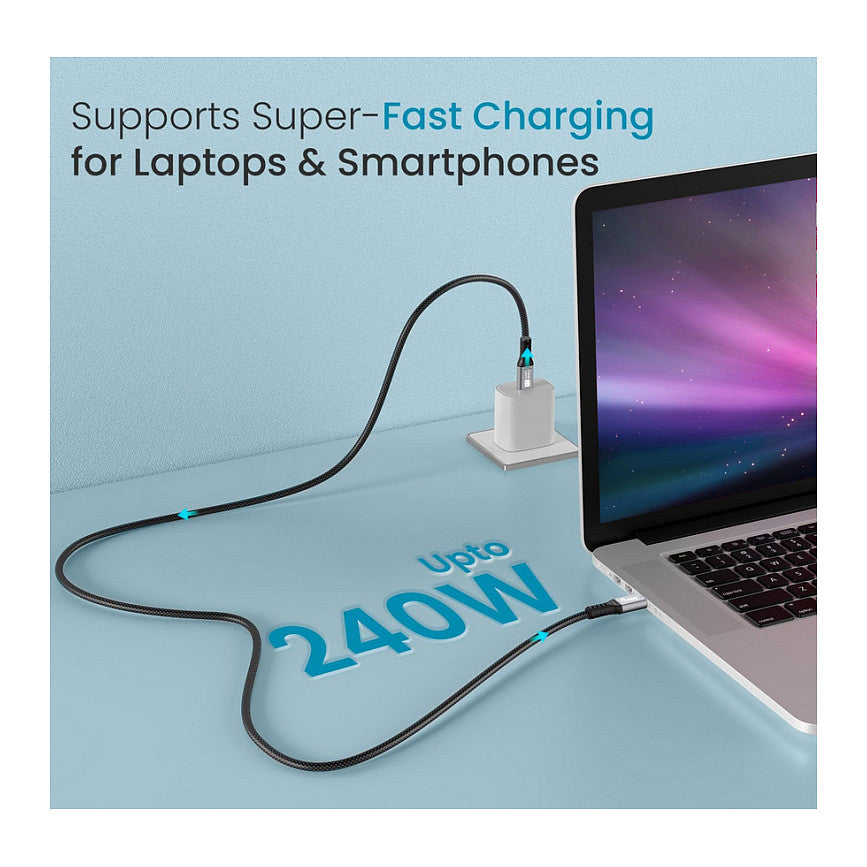 Equip Kabel USB-C4.0->C 40Gbps PD240W St/St 0.50m schwarz
