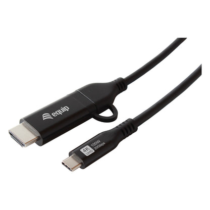 Equip Adapter USB-C->USB-C+HDMI PD100W 4K/ 60Hz 1.00m Alu.