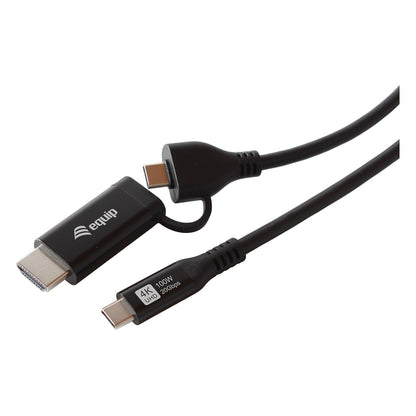 Equip Adapter USB-C->USB-C+HDMI PD100W 4K/ 60Hz 3.00m Alu.