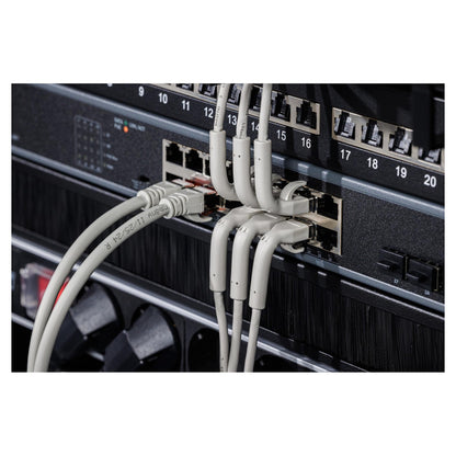 DIGITUS abwinkelbares Patchkabel F/FTP Cat.6a grau 1,0m