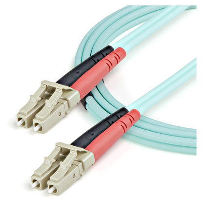 STARTECH.COM 1m 3ft LC/UPC to LC/UPC OM3multimode Fiber Optic Cable Full Duplex 50/125um Zipcord Fiber Cable 100G LSZH Fiber Patch