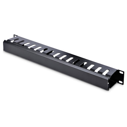 STARTECH.COM 1 HE 19 Zoll Rangierpanel / Kabelordner Kabelmanagement mit Abdeckung - Server Finger Kabelkanal