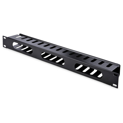 STARTECH.COM 1 HE 19 Zoll Rangierpanel / Kabelordner Kabelmanagement mit Abdeckung - Server Finger Kabelkanal