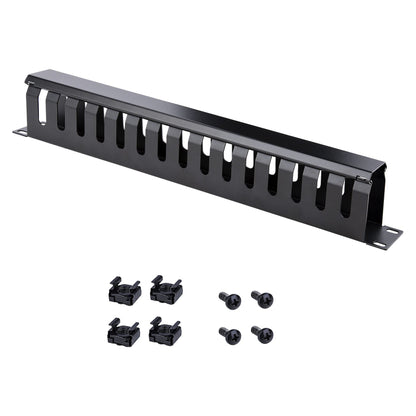 STARTECH.COM 1 HE 19 Zoll Rangierpanel / Kabelordner Kabelmanagement mit Abdeckung - Server Finger Kabelkanal
