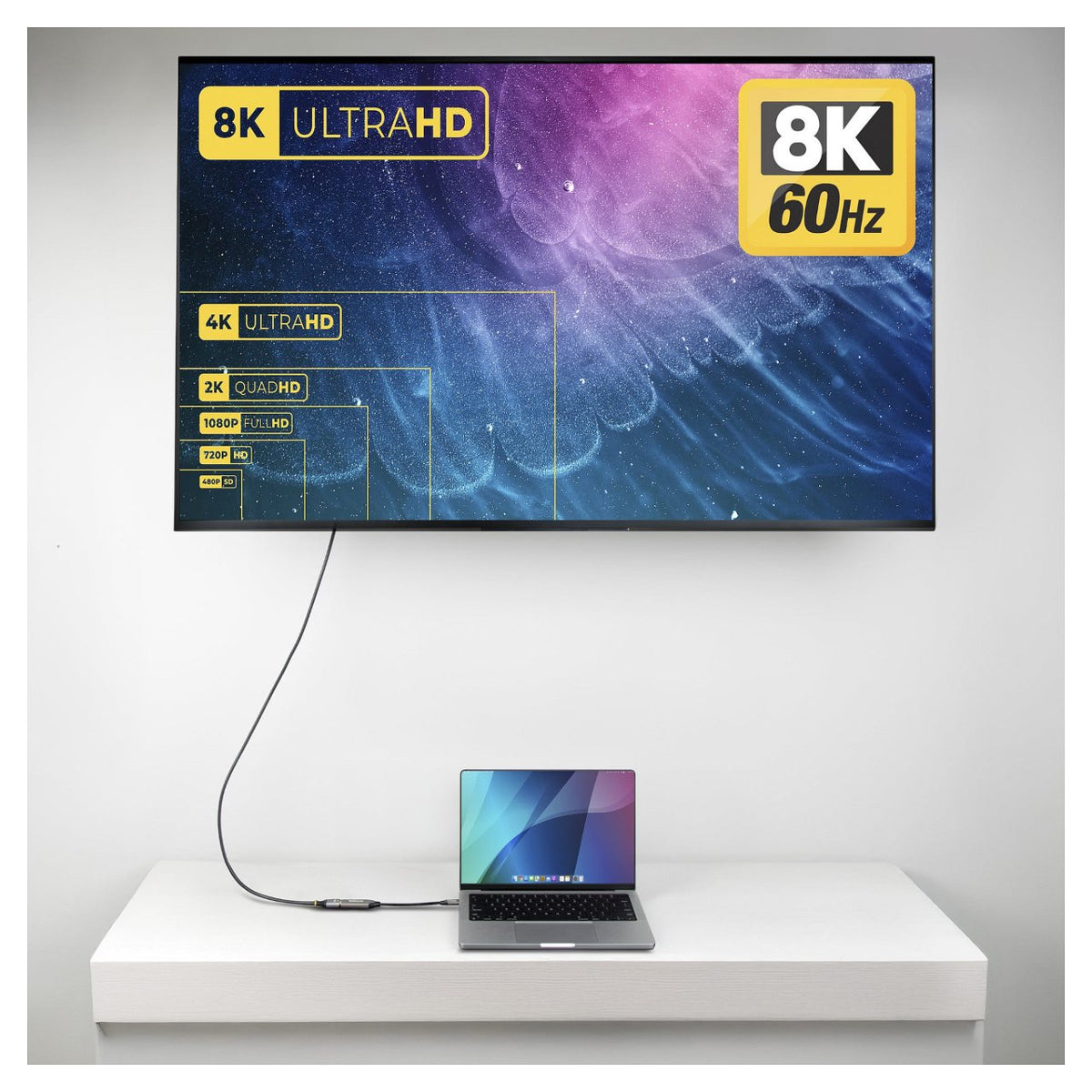 STARTECH.COM USB-C zu HDMI Adapter 8K 60Hz und 4K 120Hz Thunderbolt und USB4 Kompatibel USBC auf HDMI 2.1 Konverter USB-C Videoadapt