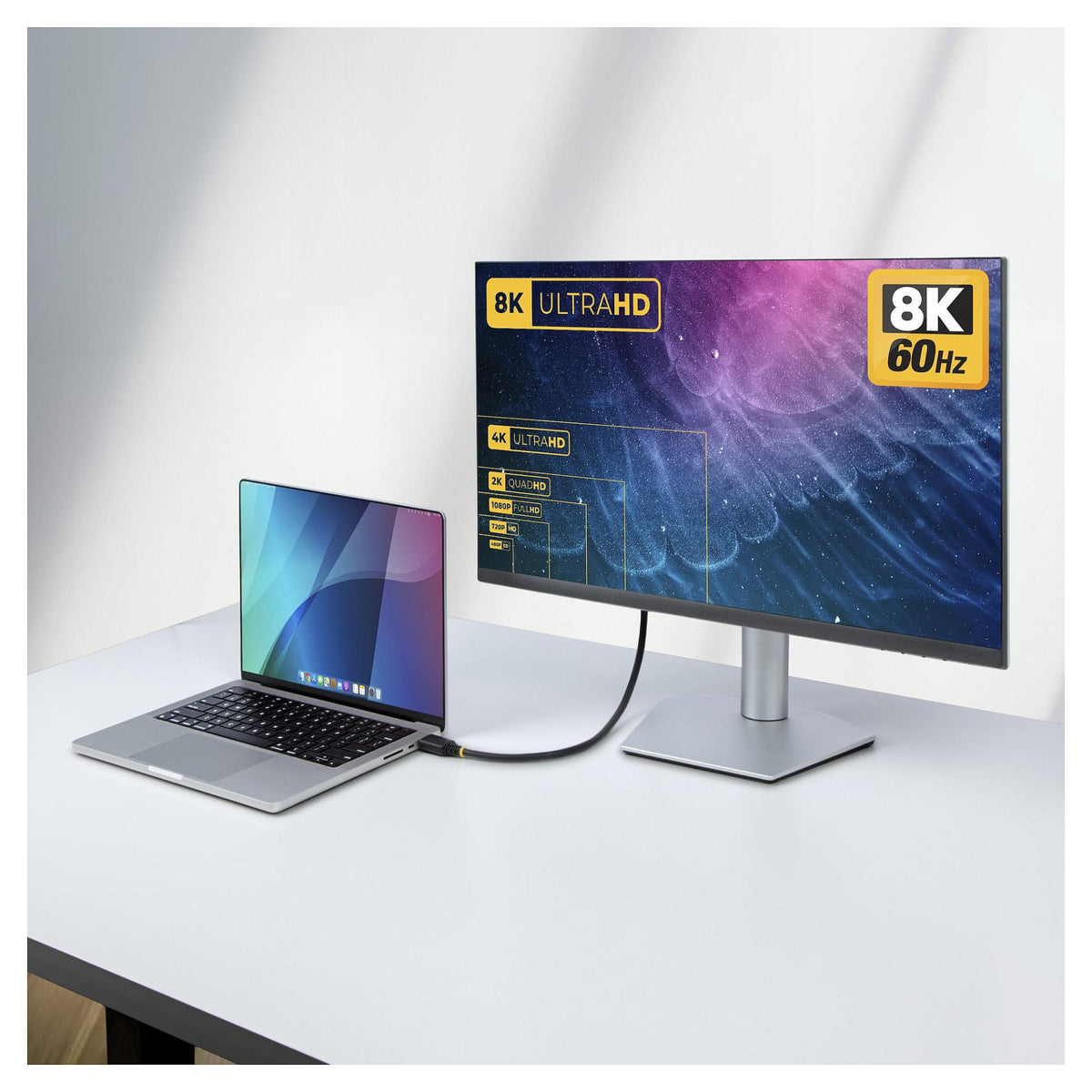 STARTECH.COM 50cm Zertifiziertes Ultra High Speed HDMI Kabel 8K 60Hz und 4K 120Hz UHD HDMI 2.1 Kabel mit HDR10+ und eARC 48Gbps