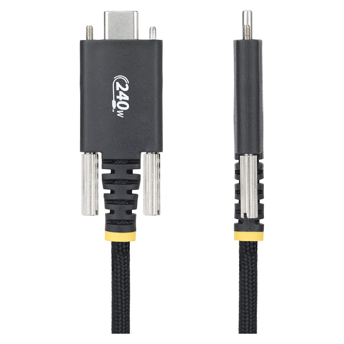 STARTECH.COM 2m USB-C-Ladekabel Schraubensicherung 240W 5A PD EPR Laptop-Ladekabel Nylon Geflochten USB-IF zertifiziert