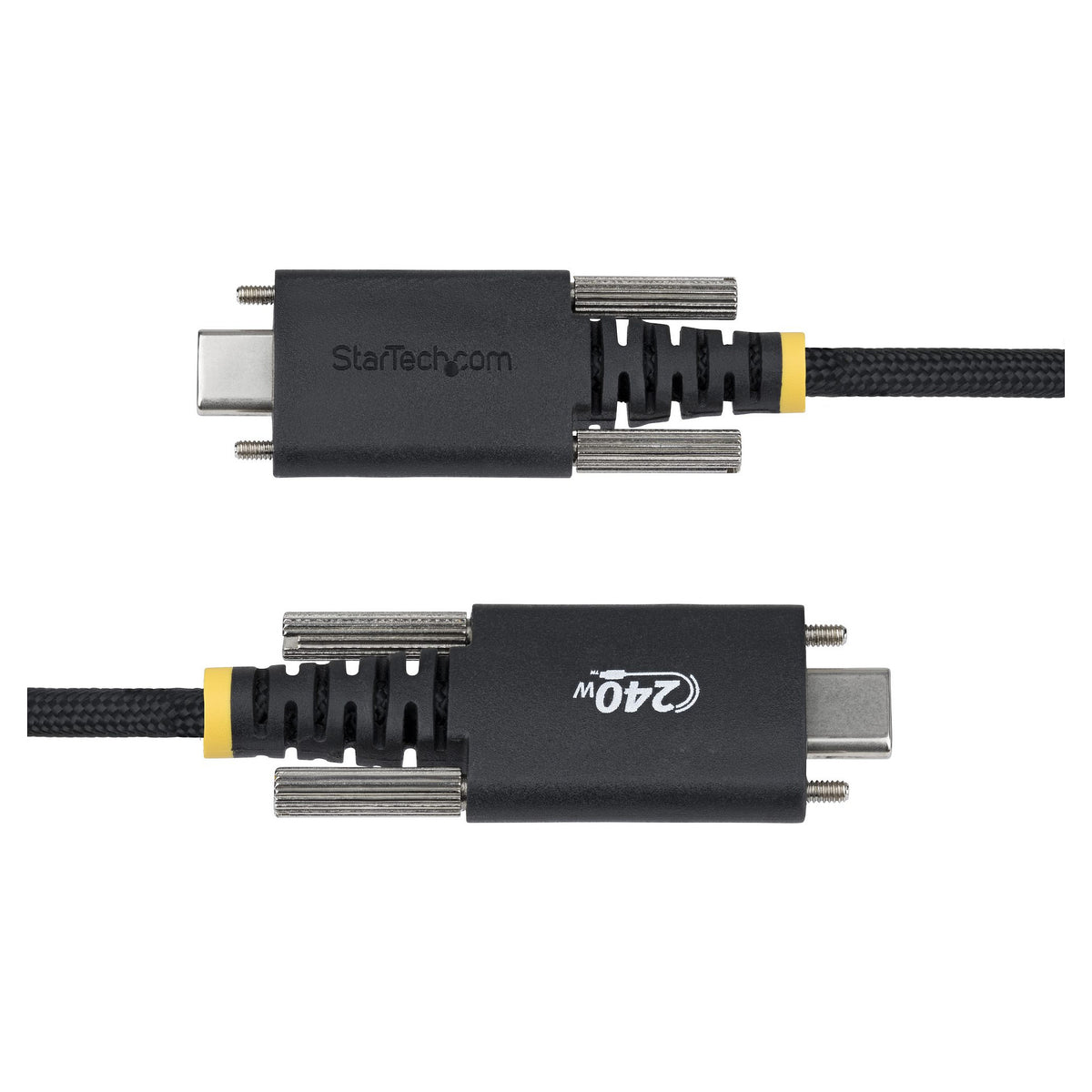 STARTECH.COM 2m USB-C-Ladekabel Schraubensicherung 240W 5A PD EPR Laptop-Ladekabel Nylon Geflochten USB-IF zertifiziert