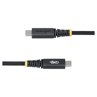 STARTECH.COM 2m USB-C-Ladekabel Schraubensicherung 240W 5A PD EPR Laptop-Ladekabel Nylon Geflochten USB-IF zertifiziert