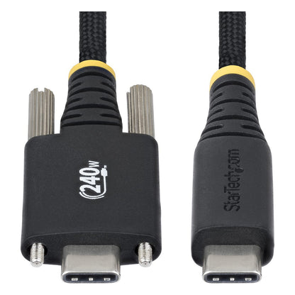STARTECH.COM 2m USB-C-Ladekabel Schraubensicherung 240W 5A PD EPR Laptop-Ladekabel Nylon Geflochten USB-IF zertifiziert