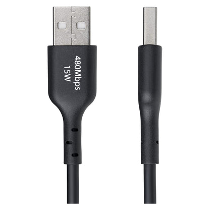 STARTECH.COM 30cm USB-A auf USB-C Ladekabel Laden & Synchronisieren 3A USB 2.0 TPE-Mantel Schwarzes USB Schnellladekabel