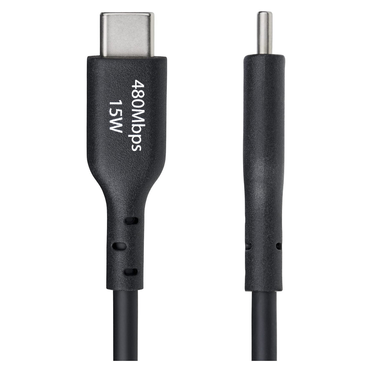 STARTECH.COM 30cm USB-A auf USB-C Ladekabel Laden & Synchronisieren 3A USB 2.0 TPE-Mantel Schwarzes USB Schnellladekabel