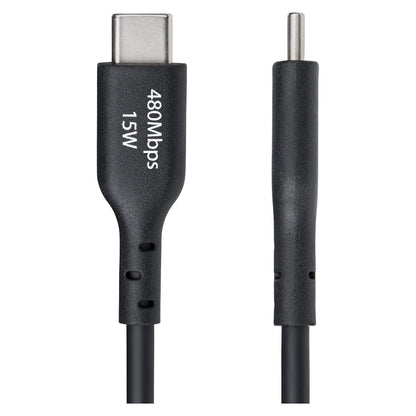 STARTECH.COM 30cm USB-A auf USB-C Ladekabel Laden & Synchronisieren 3A USB 2.0 TPE-Mantel Schwarzes USB Schnellladekabel