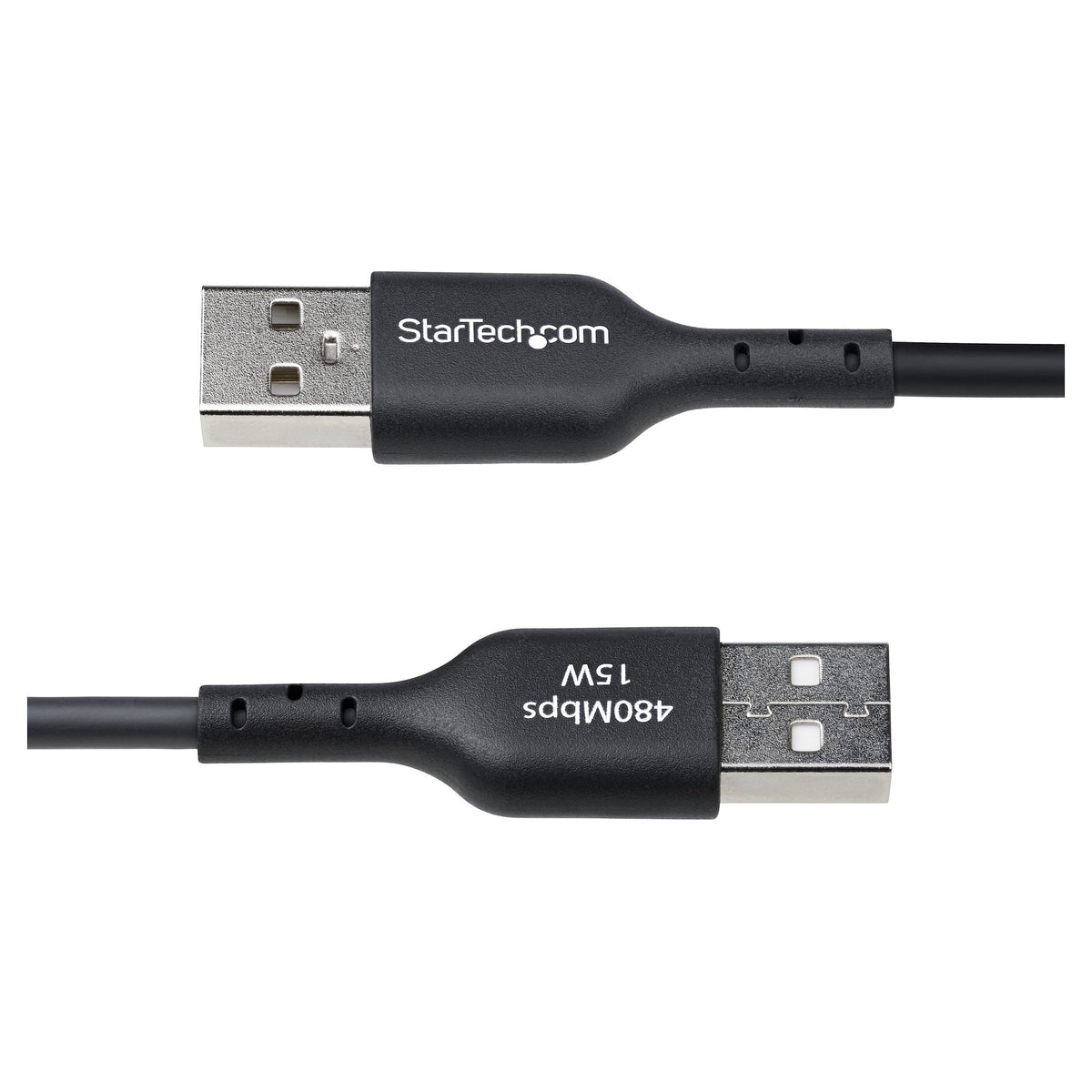STARTECH.COM 30cm USB-A auf USB-C Ladekabel Laden & Synchronisieren 3A USB 2.0 TPE-Mantel Schwarzes USB Schnellladekabel