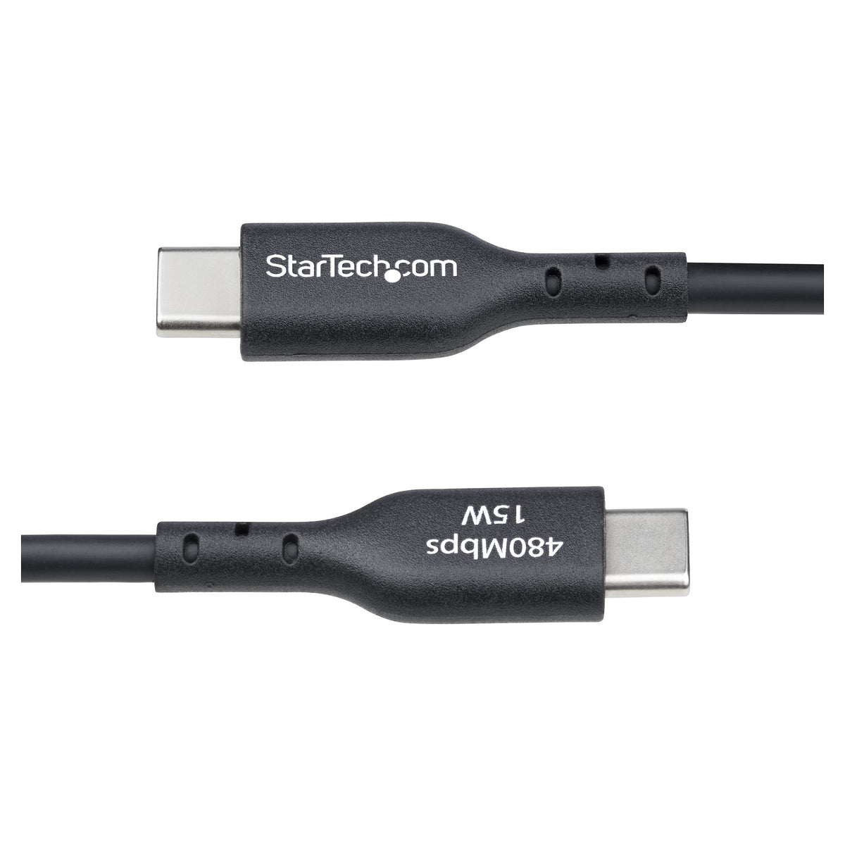 STARTECH.COM 30cm USB-A auf USB-C Ladekabel Laden & Synchronisieren 3A USB 2.0 TPE-Mantel Schwarzes USB Schnellladekabel