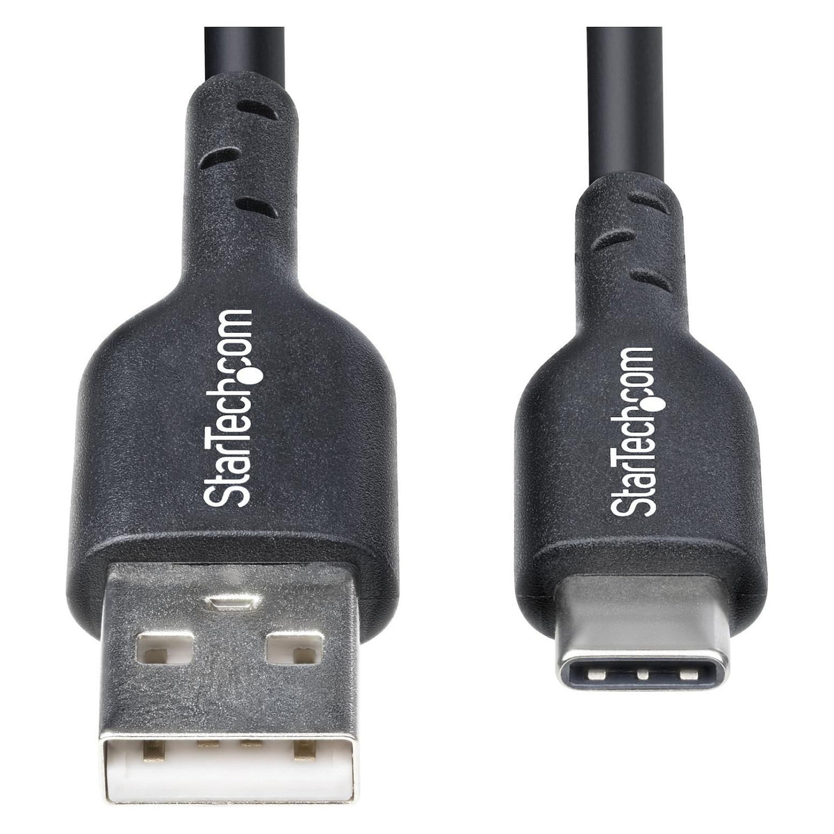 STARTECH.COM 30cm USB-A auf USB-C Ladekabel Laden & Synchronisieren 3A USB 2.0 TPE-Mantel Schwarzes USB Schnellladekabel