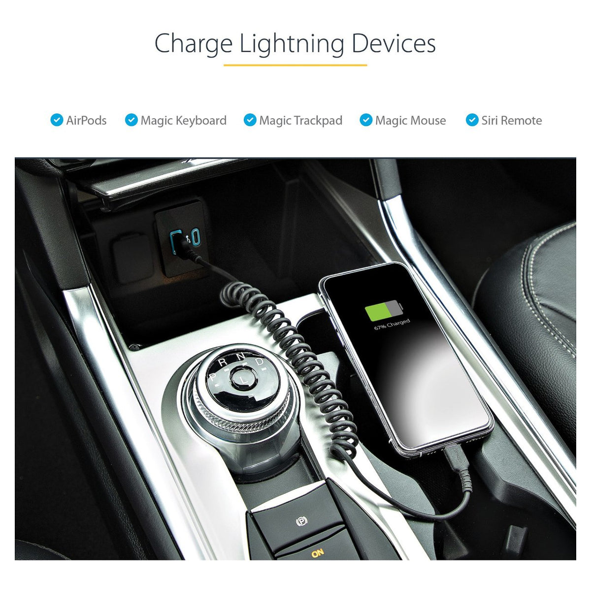 STARTECH.COM 50cm USB auf Lightning Kabel Spiralkabe MFi zertifiziert Schnellladekabel fr iPhone/iPad Schwarz USB 2.0 Kabel