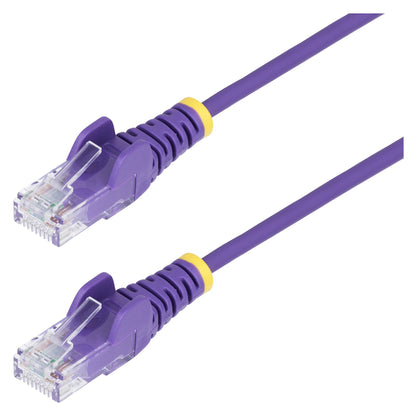 STARTECH.COM 2,5m Violett Schlankes CAT6-Ethernet-Kabel Snagless RJ45 LSZH 28AWG Reines Kupfer Patchkabel/Netzwerkkabel