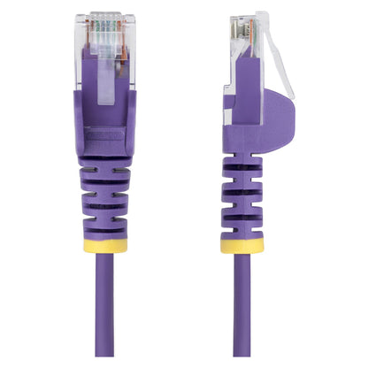 STARTECH.COM 2,5m Violett Schlankes CAT6-Ethernet-Kabel Snagless RJ45 LSZH 28AWG Reines Kupfer Patchkabel/Netzwerkkabel