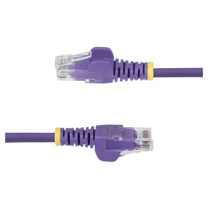 STARTECH.COM 2,5m Violett Schlankes CAT6-Ethernet-Kabel Snagless RJ45 LSZH 28AWG Reines Kupfer Patchkabel/Netzwerkkabel