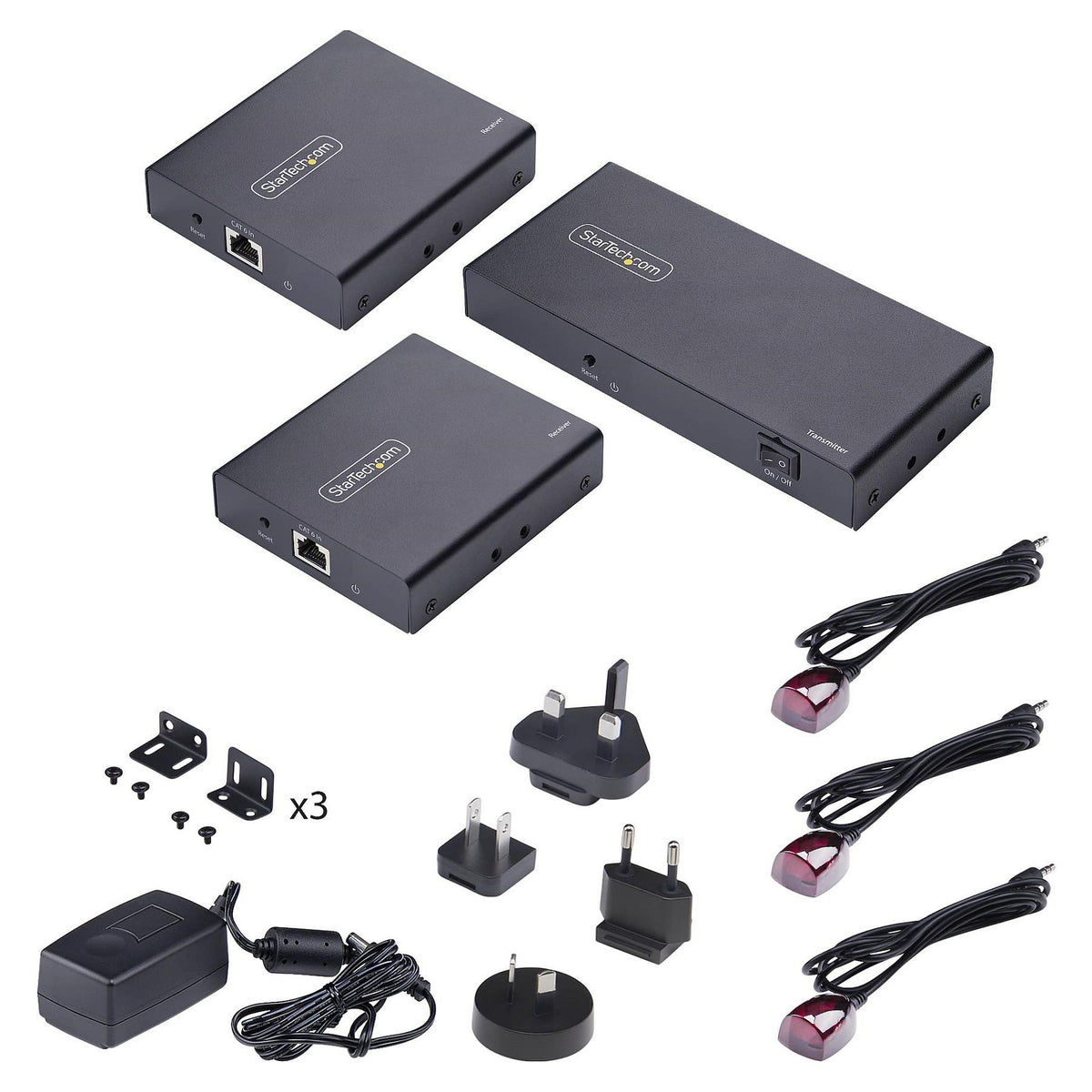 STARTECH.COM 2-Port HDMI Extender und Splitter uber CAT6 4K 60Hz bis 70m Lnge 1x2 HDMI uber Netzwerkkabel-LAN Kabel Verteilerkit