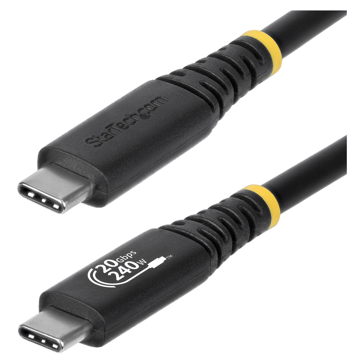 STARTECH.COM 2m USB4 Kabel 20Gbps USB-IF-zertifiziertes USB-C Kabel 240W PD EPR 4K 120Hz DP 2.1 TPE-Mantel Schwarz
