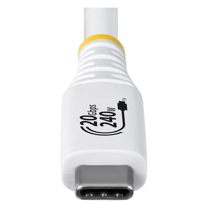 STARTECH.COM 2m USB4 Kabel 20Gbps USB-IF-zertifiziertes USB-C Kabel 240W PD EPR 4K 120Hz DP 2.1 TPE-Mantel Weiss