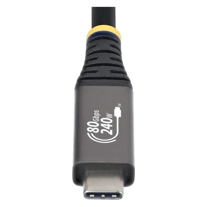 STARTECH.COM 1,5m USB4 Kabel 80Gbps USB-IF-zertifiziertes USB-C Ladekabel 240W 8K 120Hz-4K 240Hz DP2.1monitorkabel Thunderbolt 4