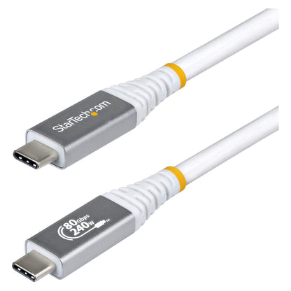 STARTECH.COM 1,5m USB4 Kabel 80Gbps USB-IF-zertifiziertes USB-C Ladekabel 240W 8K 120Hz-4K 240Hz DP2.1monitorkabel Thunderbolt 4