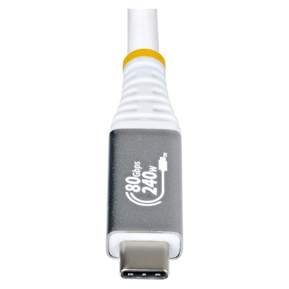 STARTECH.COM 1,5m USB4 Kabel 80Gbps USB-IF-zertifiziertes USB-C Ladekabel 240W 8K 120Hz-4K 240Hz DP2.1monitorkabel Thunderbolt 4
