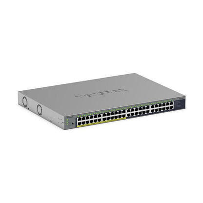 NETGEAR GS748PP - Switch - unmanaged - 24 x 10/100/1000 + 24 x 10/100/1000 (PoE+) - Desktop, wandmontierbar - PoE+ (380 W)