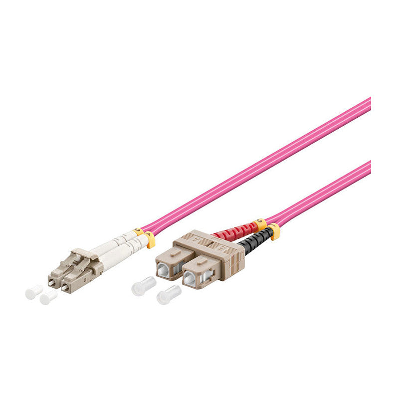 Patchkabel LWL Duplex OM4 (Multimode, 50/125) LC/SC, LSZH, austauschbare Polarität, 10m,