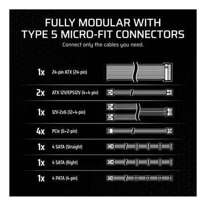1000W Corsair Netzteil SF1000 Modular SFX 1000W (80+Platin)